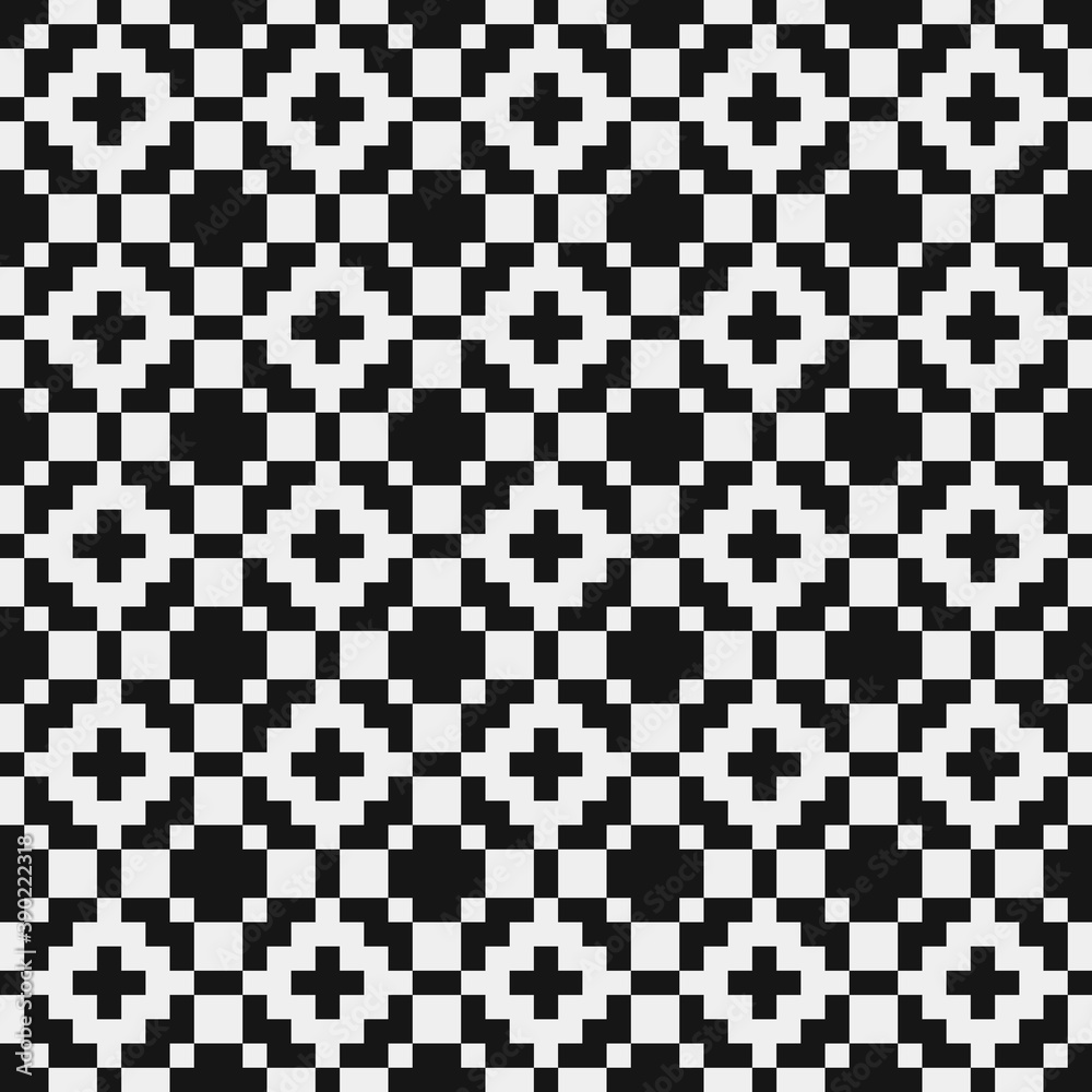 Fototapeta premium Abstract Cross Pattern Dots Logo generative computational art illustration