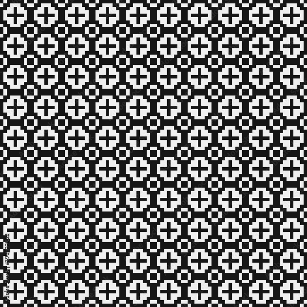 Abstract Cross Pattern Dots Logo generative computational art illustration