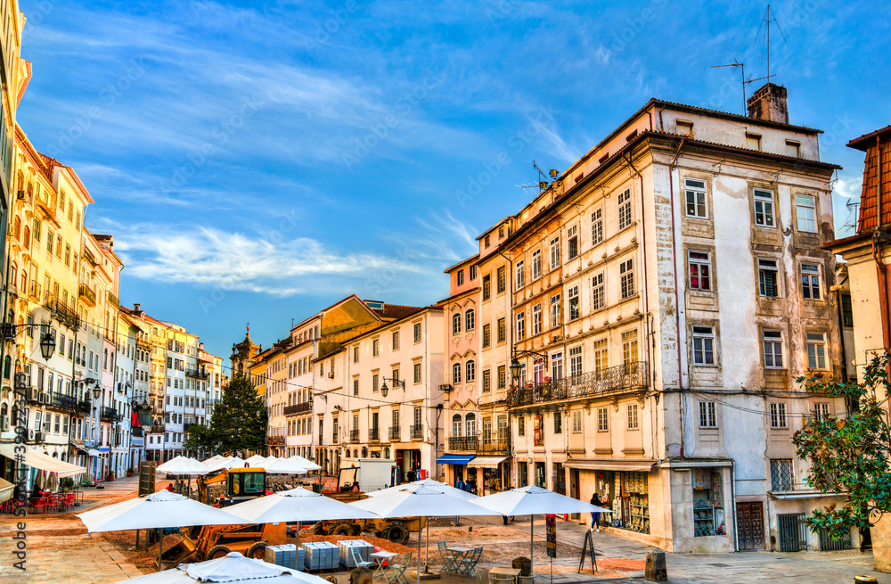 Streets in the old town of Coimbra in Portugal