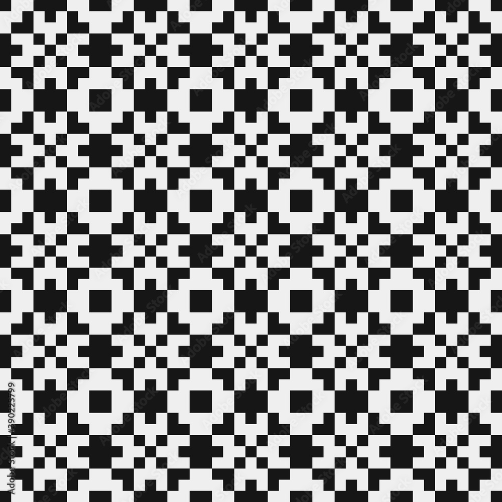 Fototapeta premium Abstract Cross Pattern Dots Logo generative computational art illustration