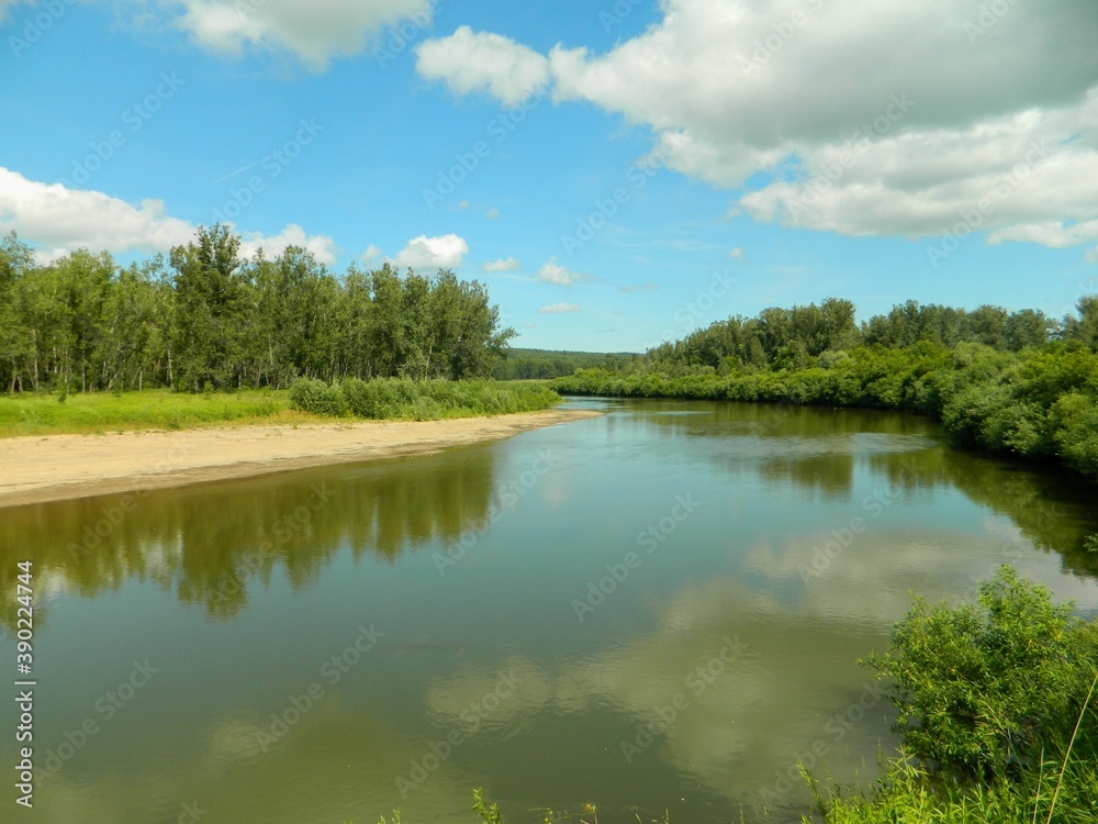 Fototapeta premium landscape with river, Russia