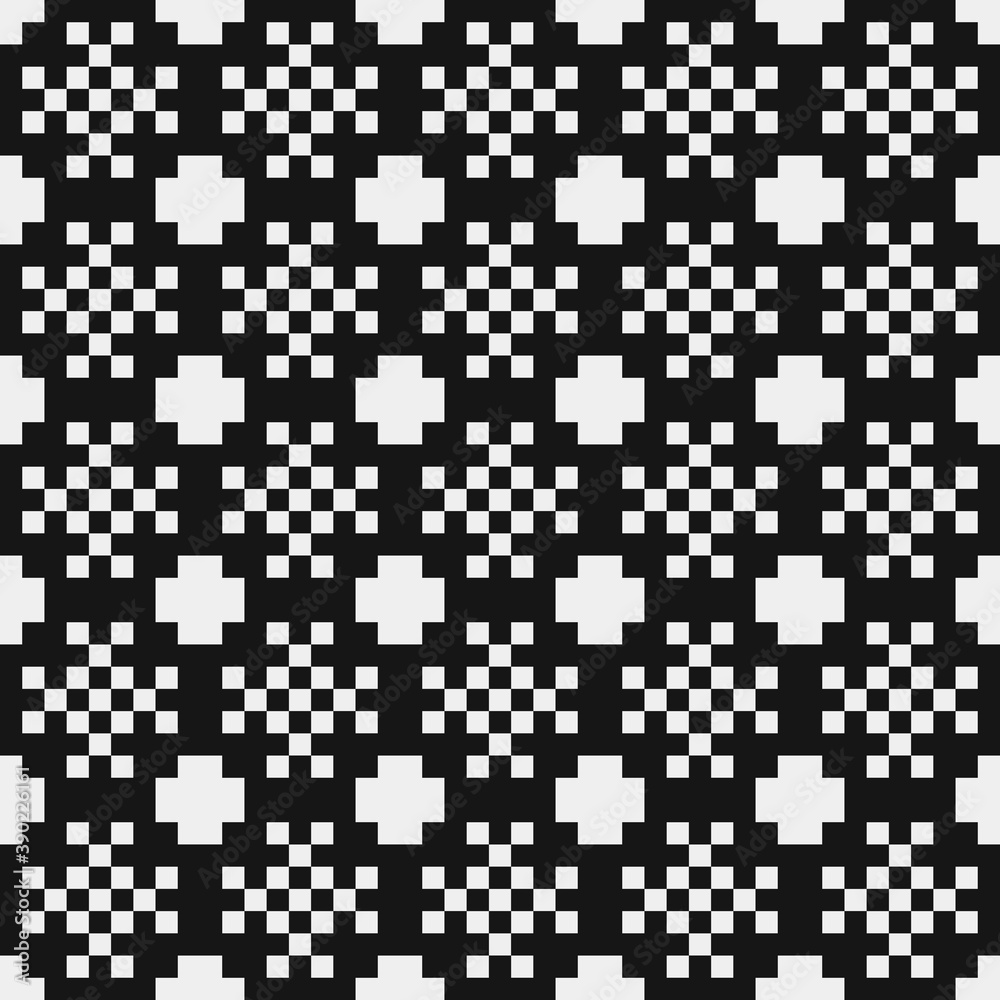 Fototapeta premium Abstract Cross Pattern Dots Logo generative computational art illustration