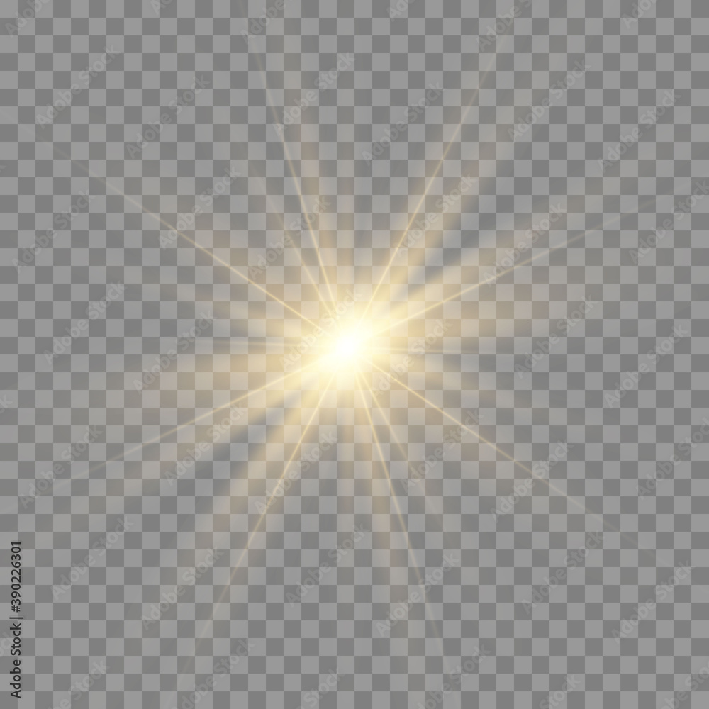 Glow light effect. Star burst with sparkles.Sun. Glow light effect. Star burst with sparkles.Sun.