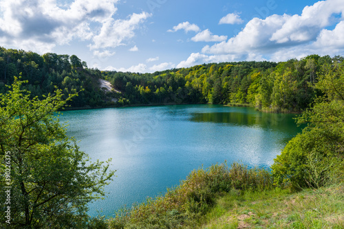 Turquoise Lake in Wolinski National Park at sunny day photo