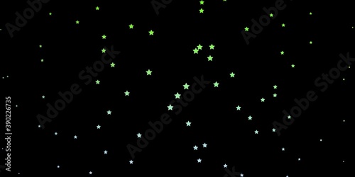 Dark Pink, Green vector layout with bright stars.