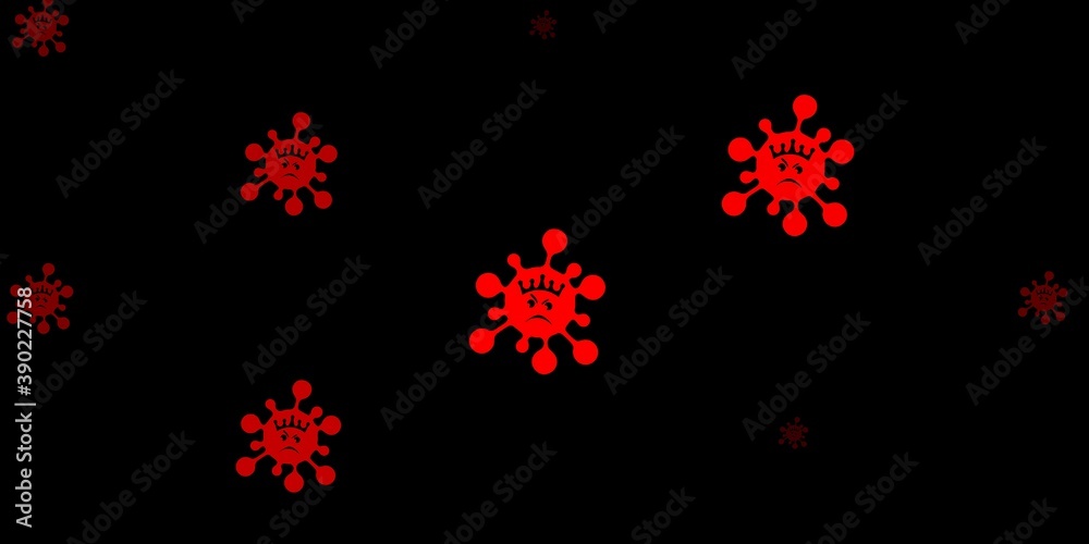 Dark orange vector pattern with coronavirus elements. Dark orange vector pattern with coronavirus elements.
