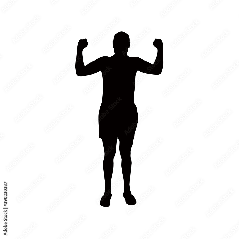 a man body silhouette vector