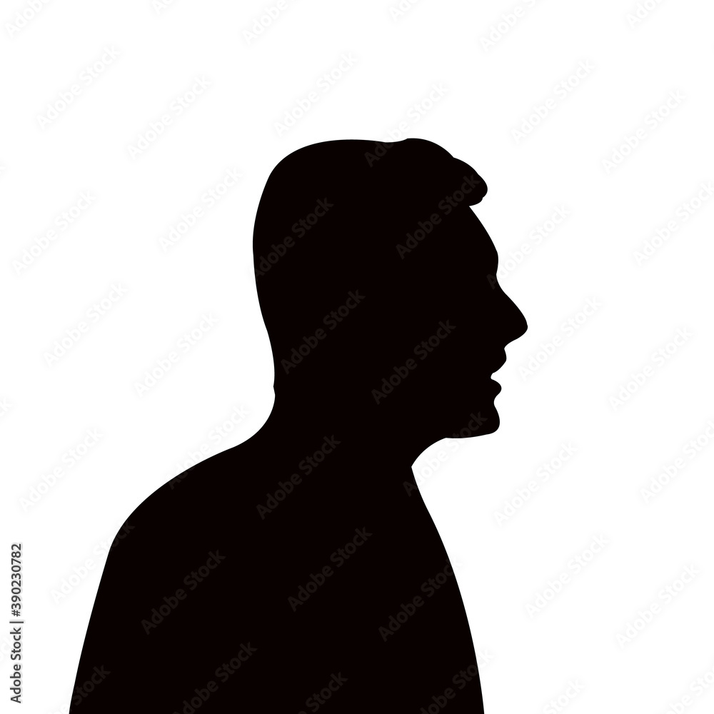 a man head silhouette vector