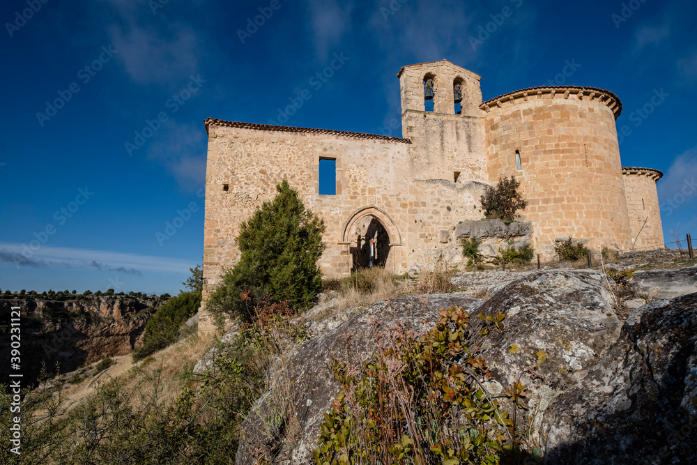 Romanesque hermitage of San Frutos, Las Hoces del Río Duratón Natural Park, Segovia province, Spain