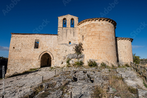 Romanesque hermitage of San Frutos  Las Hoces del R  o Durat  n Natural Park  Segovia province  Spain