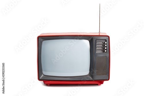 Small old analogue TV set