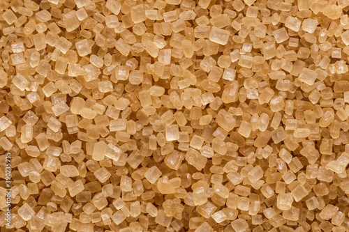 brown sugar.unrefined cane sugar.background. Top view. Flat lay. Powerful healthy sweetener.