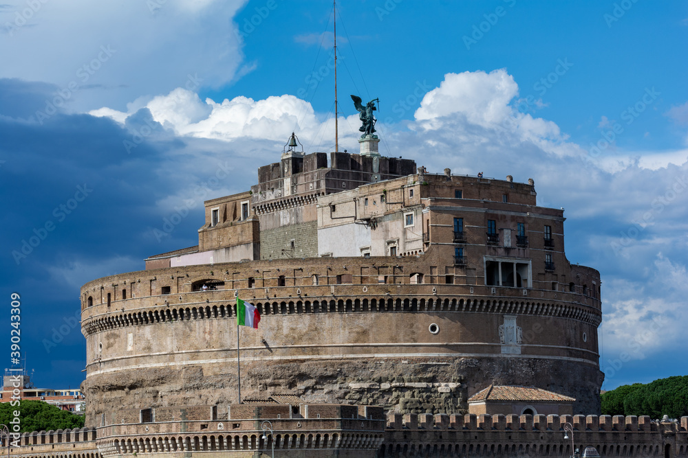 View on Castle Sant' Angelo from the Roof of St. Peter's Basilica