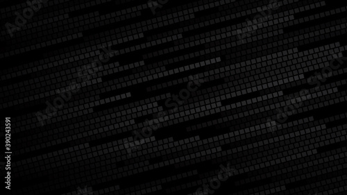 Abstract background of small squares or pixels in shades of black and gray colors