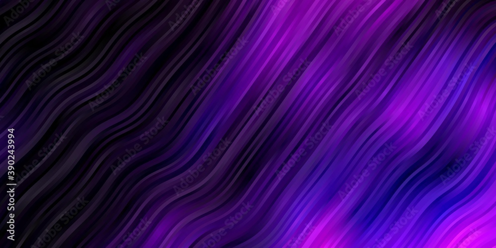 Fototapeta premium Dark Pink vector template with curves.