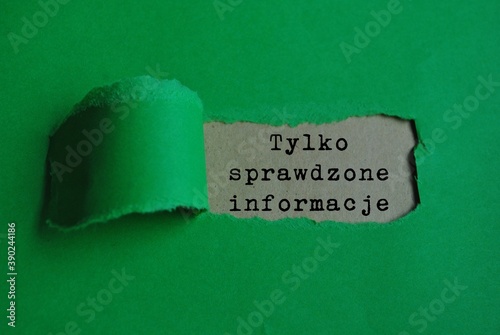 Tylko sprawdzone informacje