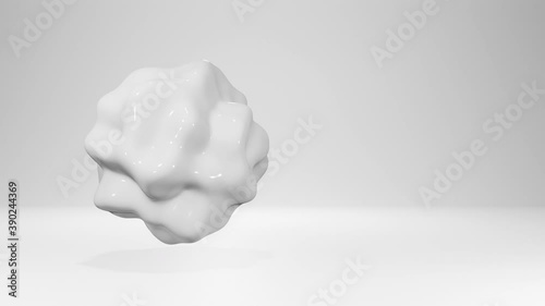 3D abstract background. The biosubstance is moving. Looped footage. Space for text. 4K. HD