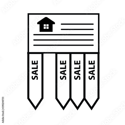 Real estate property checklist line vector icon. Simple sign of rental contract document with bullet points. To do list symbol at home. Pixel perfect EPS illustration.