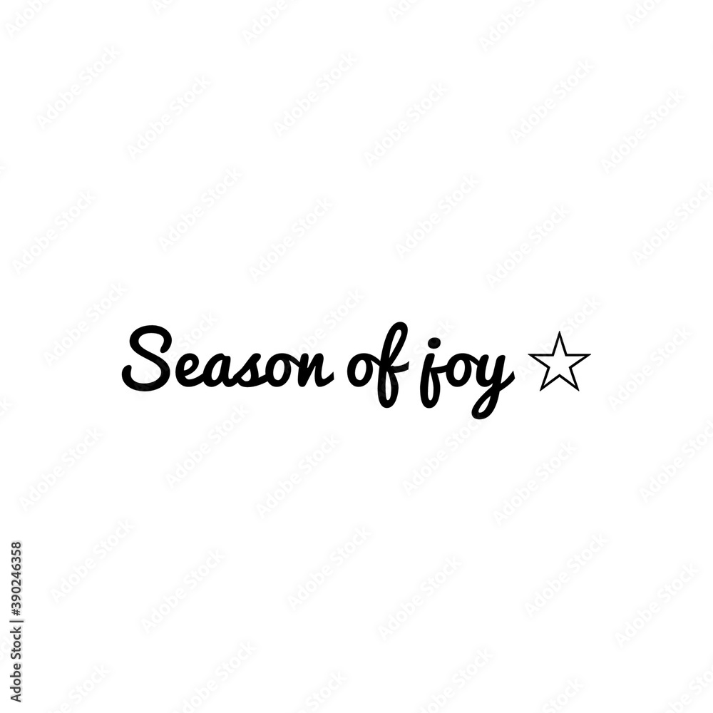 ''Season of joy'', Christmas Word Lettering Illustration ''Season of joy'', Christmas Word Lettering Illustration