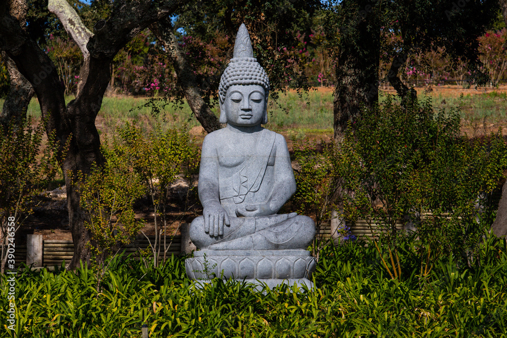 Buddha sculpture at Bacalhôa Buddha Eden, asian style garden, Quinta dos Loridos, Bombarral, Portugal, September 10, 2020 Buddha sculpture at Bacalhôa Buddha Eden, asian style garden, Quinta dos Loridos, Bombarral, Portugal, September 10, 2020