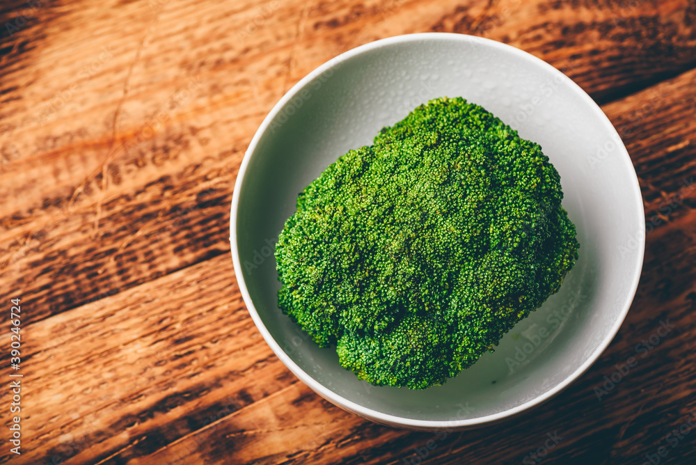 Fresh broccoli in white bowl Fresh broccoli in white bowl