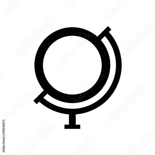 Globe outline icon illustration