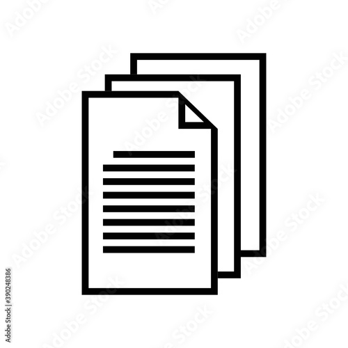 illustration of a file document outline icon vector