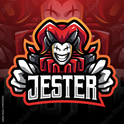 Jester esport mascot logo design