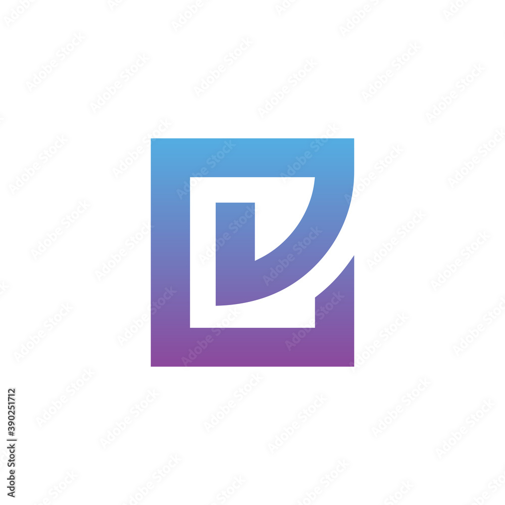 Letter DC CD C D logo design, rectangle shape monogram, line art style typography Letter DC CD C D logo design, rectangle shape monogram, line art style typography