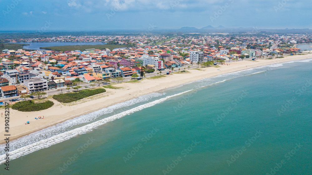 Aerial view of Enseada beach, in São Francisco do Sul, Santa Catarina Aerial view of Enseada beach, in São Francisco do Sul, Santa Catarina