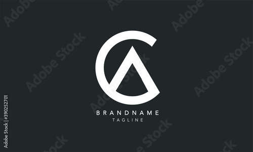 Alphabet letters Initials Monogram logo CA, AC, C and A 