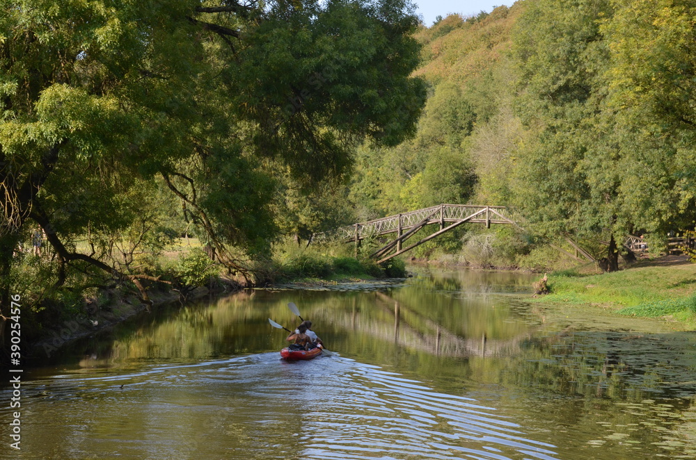 Kayak, le Hâvre River, Oudon, Loire-Atlantique, France Kayak, le Hâvre River, Oudon, Loire-Atlantique, France