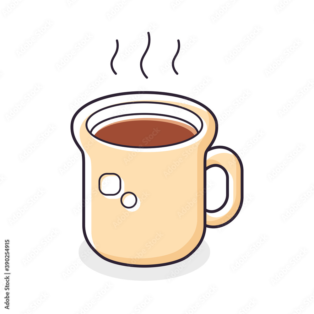 Hot coffee or tea cup isolated Hot coffee or tea cup isolated