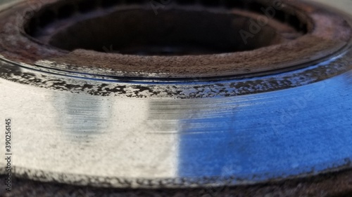 close up of rusty rotor