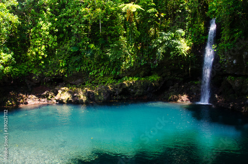 Mesmerizing shot of Afu Aau waterfall in Samoa © Wirestock 