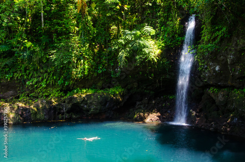 Mesmerizing shot of Afu Aau waterfall in Samoa photo