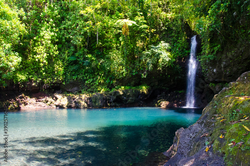 Mesmerizing shot of Afu Aau waterfall in Samoa photo