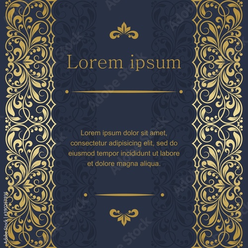 Floral pattern for invitation or greeting card