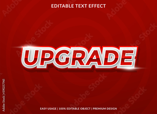 upgrade text effect template design with bold font style and 3d concept use for brand and business logo