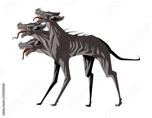 giant cerberus underworld mythology three heads dog