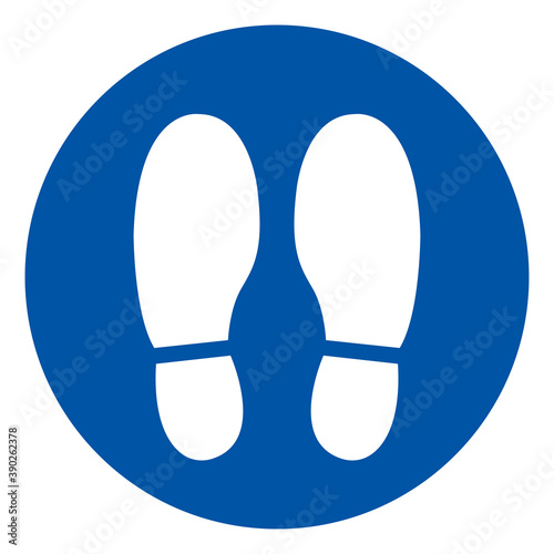 Wait Stand Here Symbol Sign ,Vector Illustration, Isolate On White Background Label. EPS10