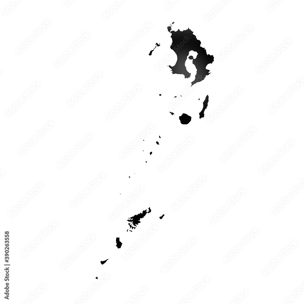 鹿児島 地図 シルエット アイコン 鹿児島 地図 シルエット アイコン