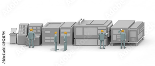 A person who works in a factory. Operate the machine. Make precision equipment. The person who checks the machine.
