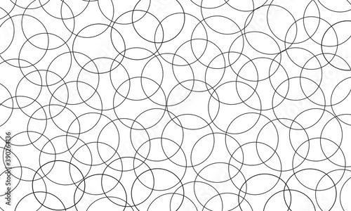 Canvas Print White background image with circles of black lines.