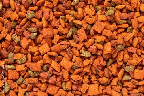 Closeup of Cat food background texture