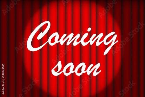 Retro red curtain, great design for any purposes. Vector background. 3d font on light backdrop. Stock image. EPS 10.