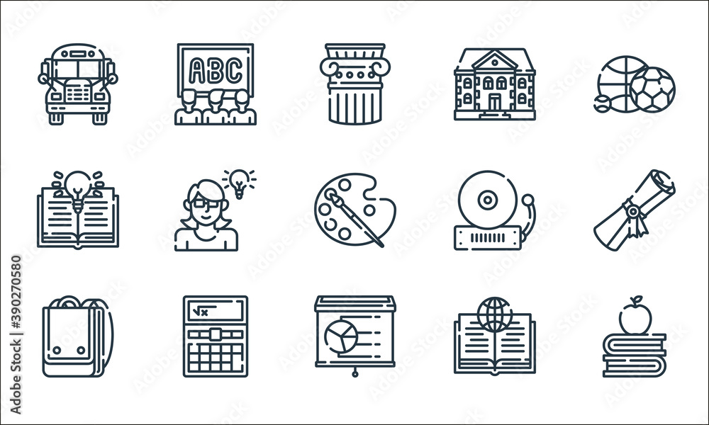 education line icons. linear set. quality vector line set such as ...
