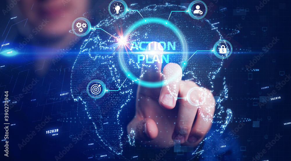 Business, Technology, Internet and network concept. Concept meaning proposed strategy or course of actions for certain time. Business, Technology, Internet and network concept. Concept meaning proposed strategy or course of actions for certain time.