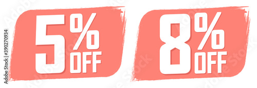 Set Sale banners design template, discount tags, app icons, vector illustration