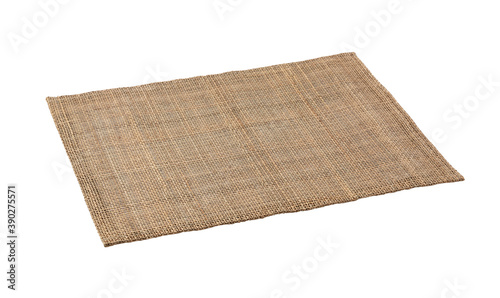 Photos A woven luncheon mat on a white background